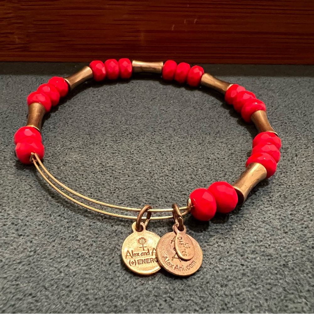 Alex and Ani Vibrant Red Beaded Bracelet
